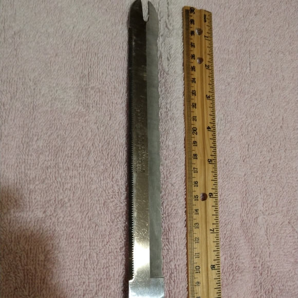 Vintage Wonder Serrated CARVING KNIFE 14 inches Blades both sides - Picture 5 of 11